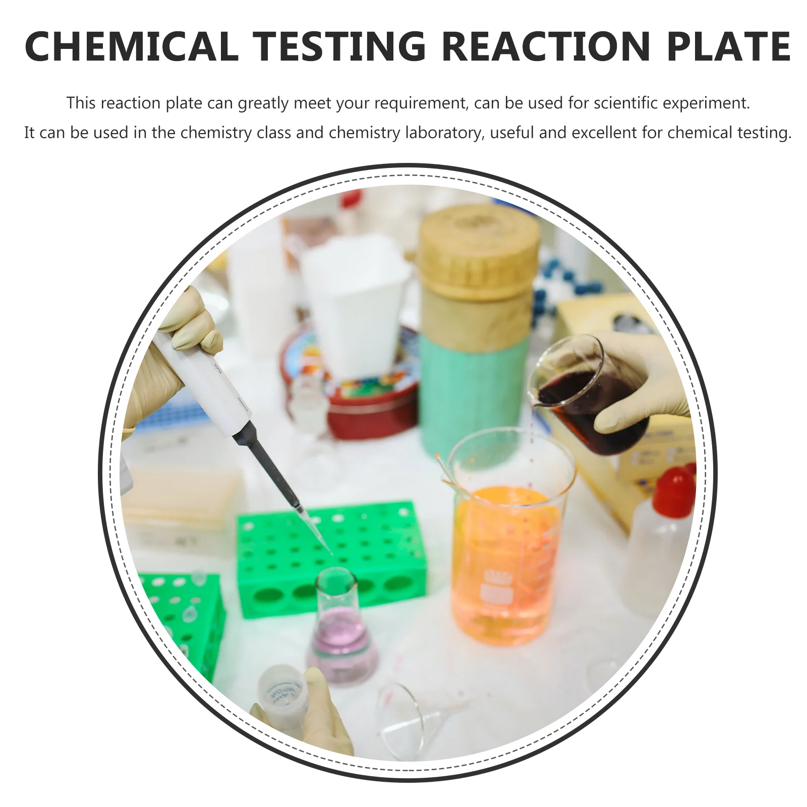 5 Pcs Spot Plates Porcelain Reaction Ceramic Chemical Testing for Experiment Ceramics Scientific