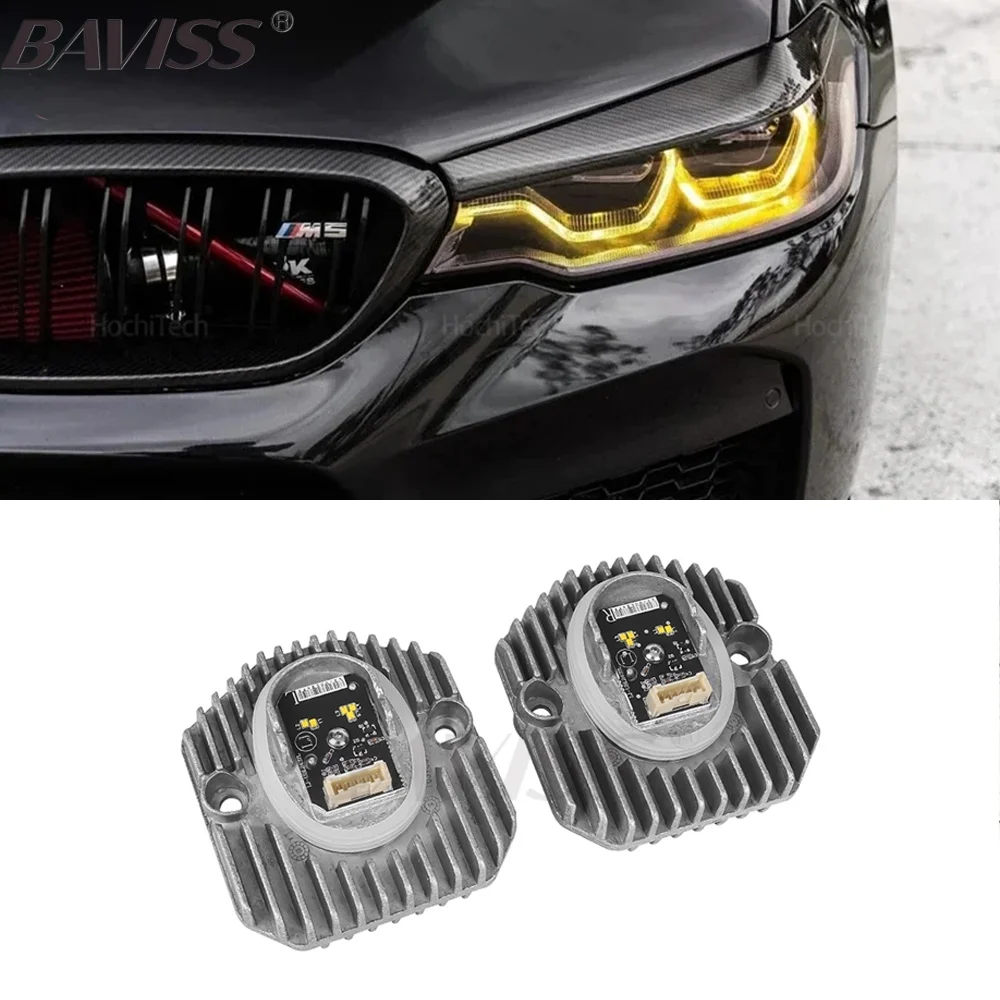 

G30 M5 Желто-Синие модули DRL для 2017 2018 2019 BMW 5 серии F90 520i 530i 540i G32 GT Адаптивная светодиодная фара Красный Ангельский глаз