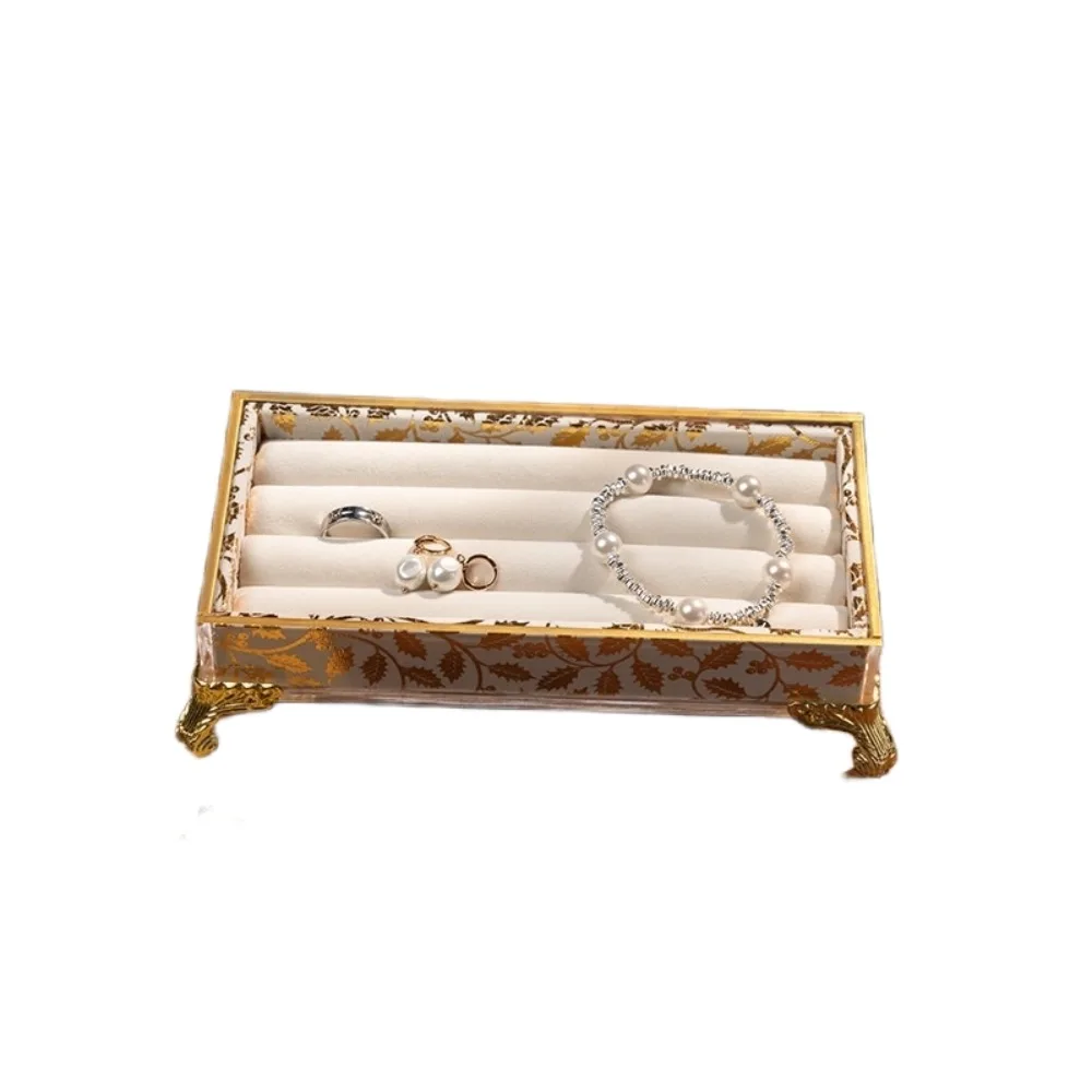 

Velvet Jewelry Display Stand Multifunctional Bracelet Necklace Jewelry Holder Box Earrings Rings Vintage Jewelry Tray Holder