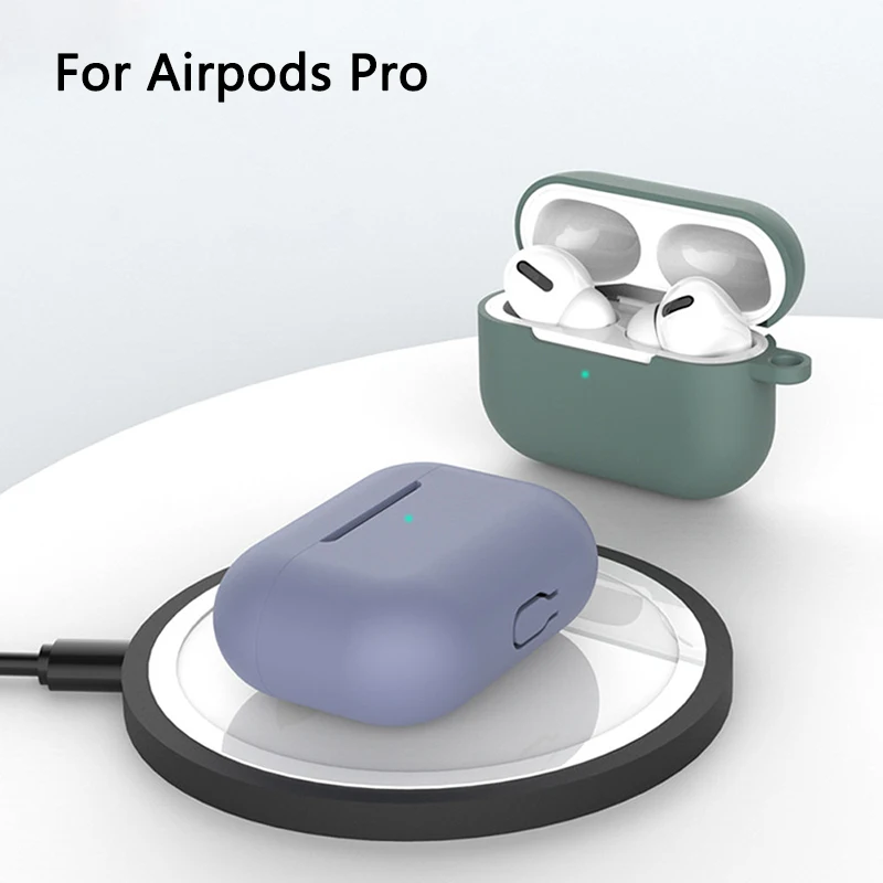 Cover For Apple AirPods Pro Case Wireless Earphone Funda Accessories For Air Pods Pro 1 Anti-fall Anti-lost Cover With Hook Hole