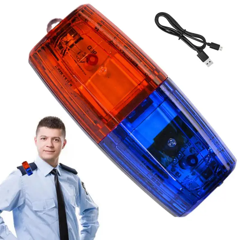 Shoulder Flashing Light Night Riding Safety Lights Security Signal Light for Outdoor Rescue Traffic Guidance Cycling Red Blue