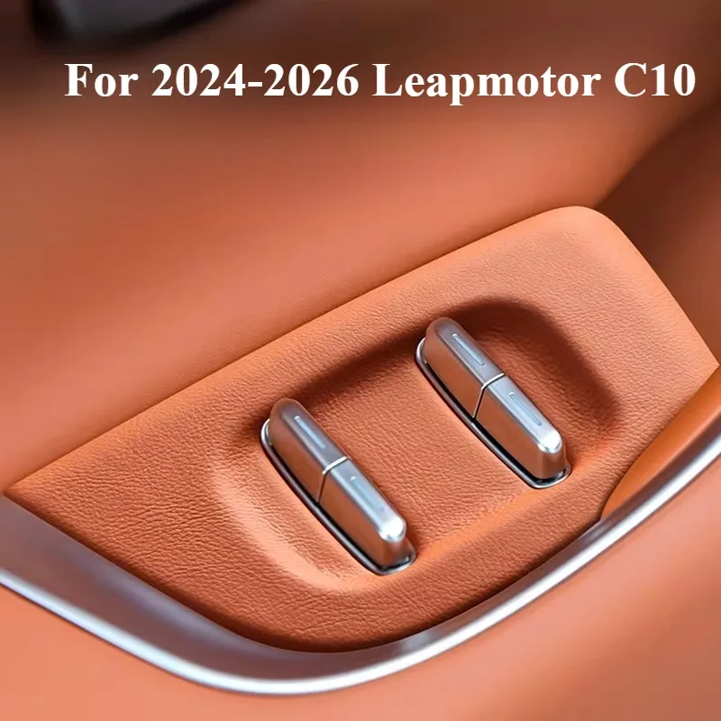 

Кожаная накладка на панель кнопок управления стеклоподъемниками для Leapmotor C10 2024-2026, оригинальные аксессуары для тюнинга салона автомобиля