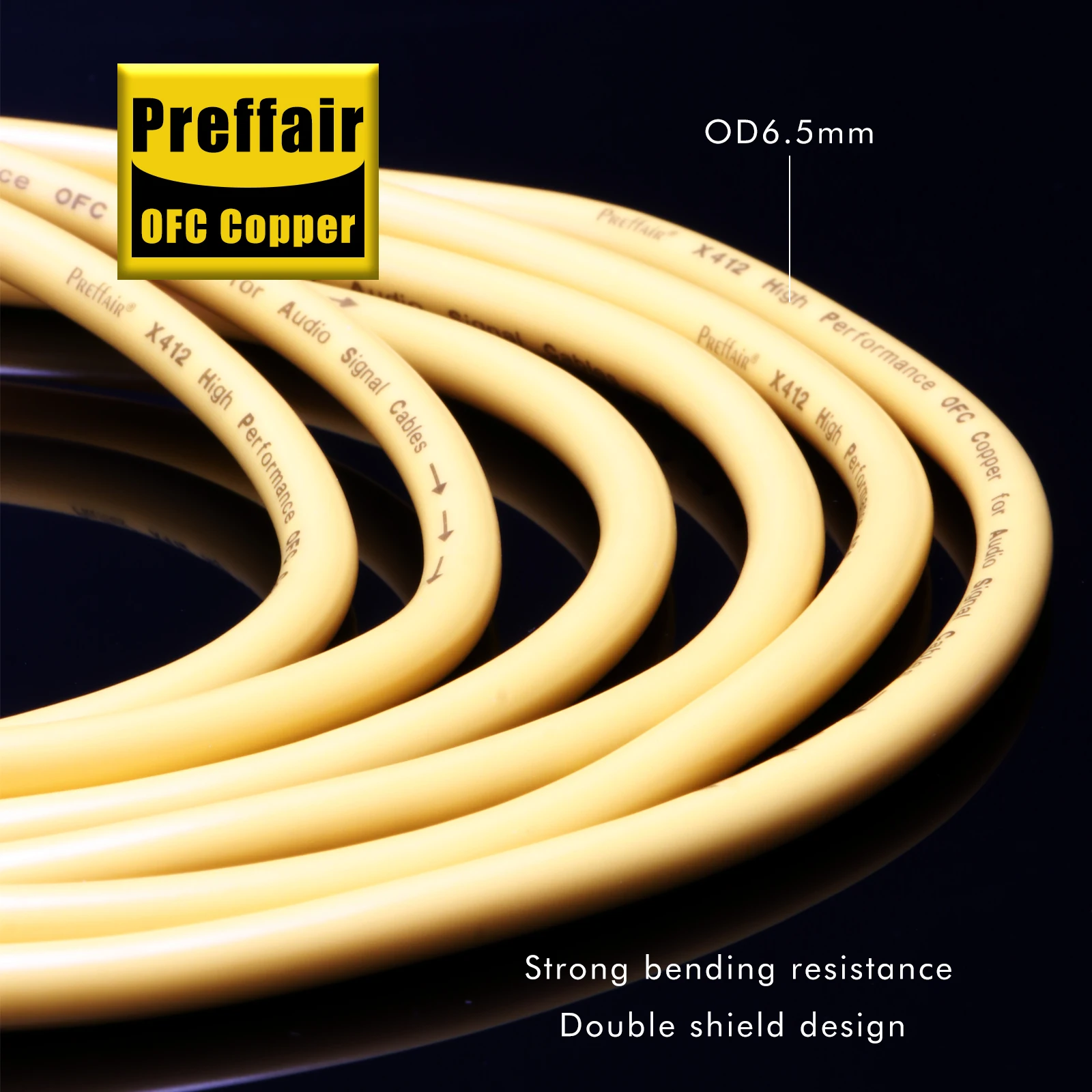 Silver Plated OFC 2RCA Extension Cable  6.5mm OD, Gold Plated RCA to RCA, Single Wire HiFi Audio Cord