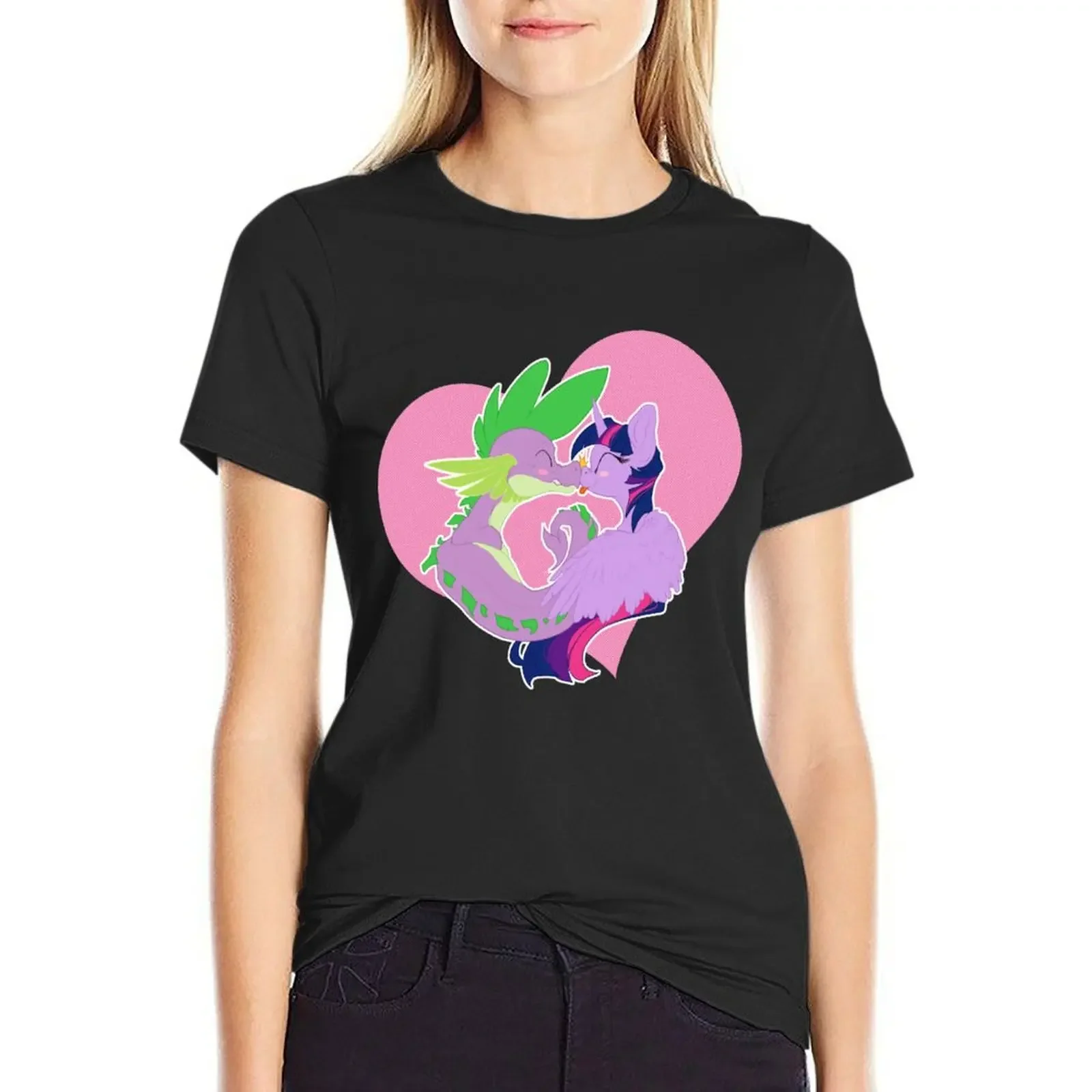 

Twilight and Spike Smooch T-Shirt animal print Female clothing plus sizes workout t shirts for Women