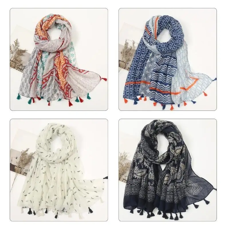 

652F Большой шарф-шаль, подходящий для различных видов активного отдыха и повседневной носки