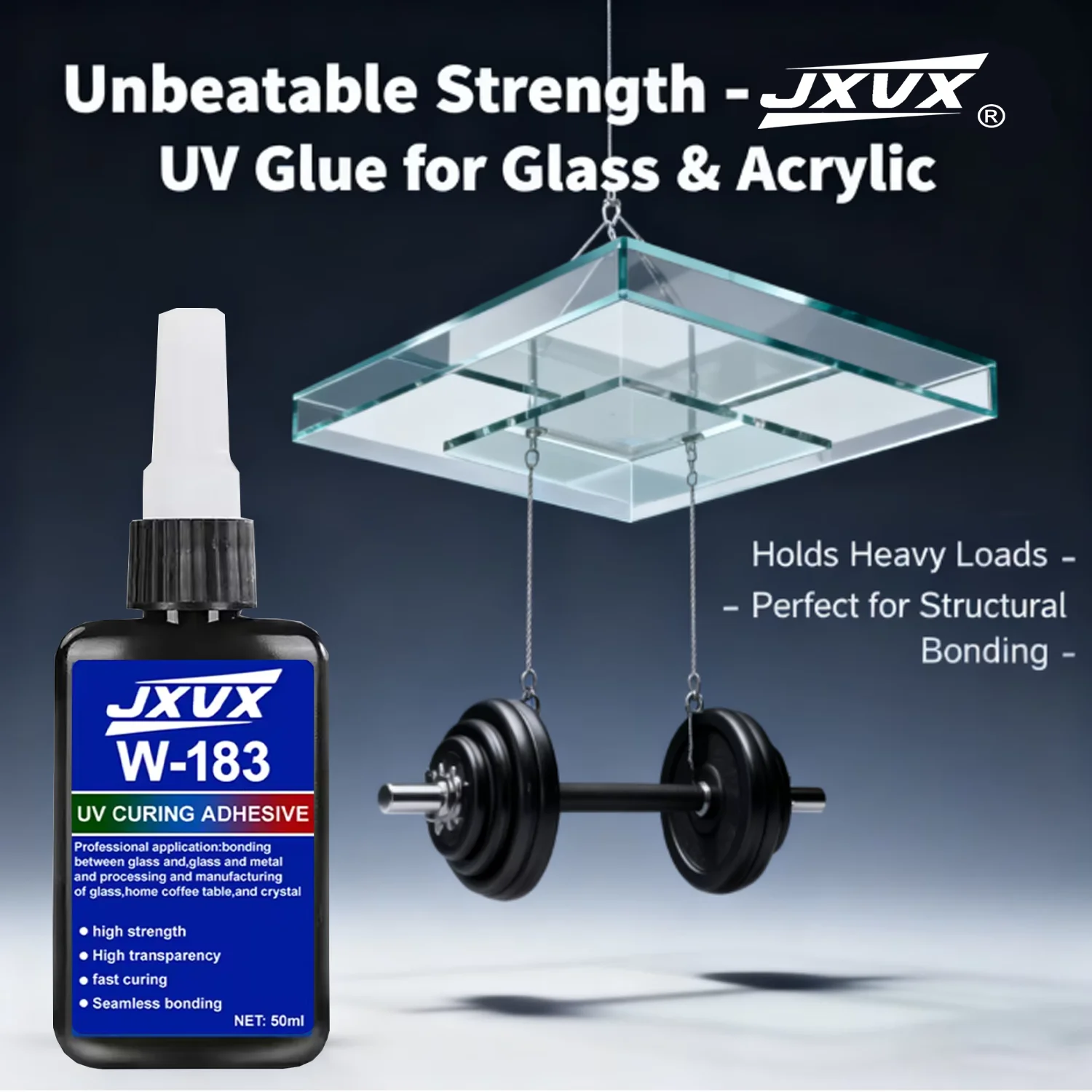 UV Glue with Flashlight, Suitable for Glass and Acrylic, Quick Drying and Strong Solidification in 5 Seconds, DIY Manual Repair.