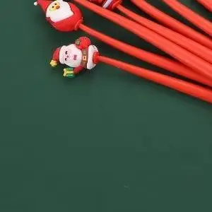 

5-Set Christmas Themed Gel Pens 0.5 mm; Novelty Adorable Shake Pen Perfect for Students and Office Use