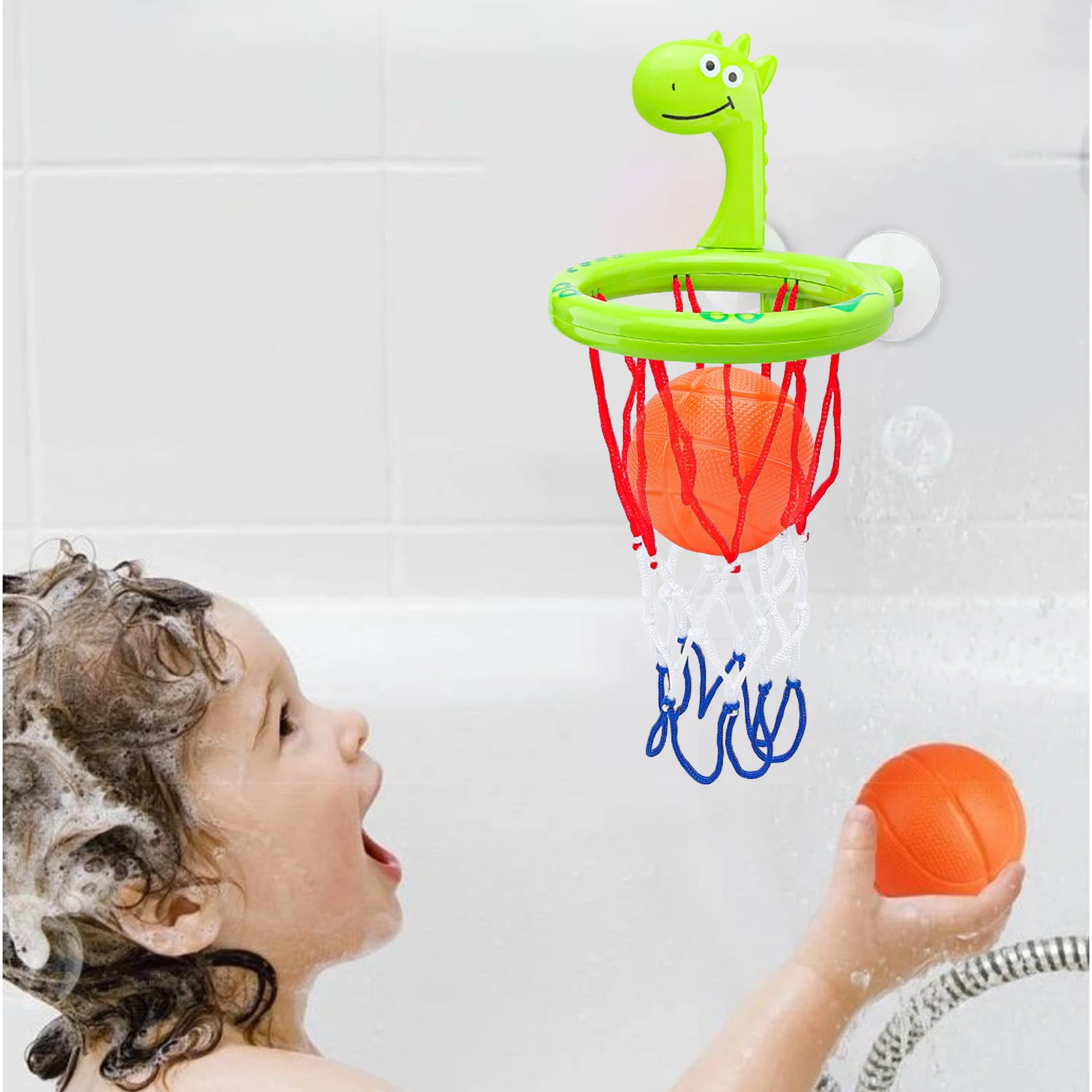 Baby Bath Toy Suction Cup Bathroom Bathtub Shooting Basketball Hoop with 3 Balls Children toys Play Water Game Toys for Boy Gift