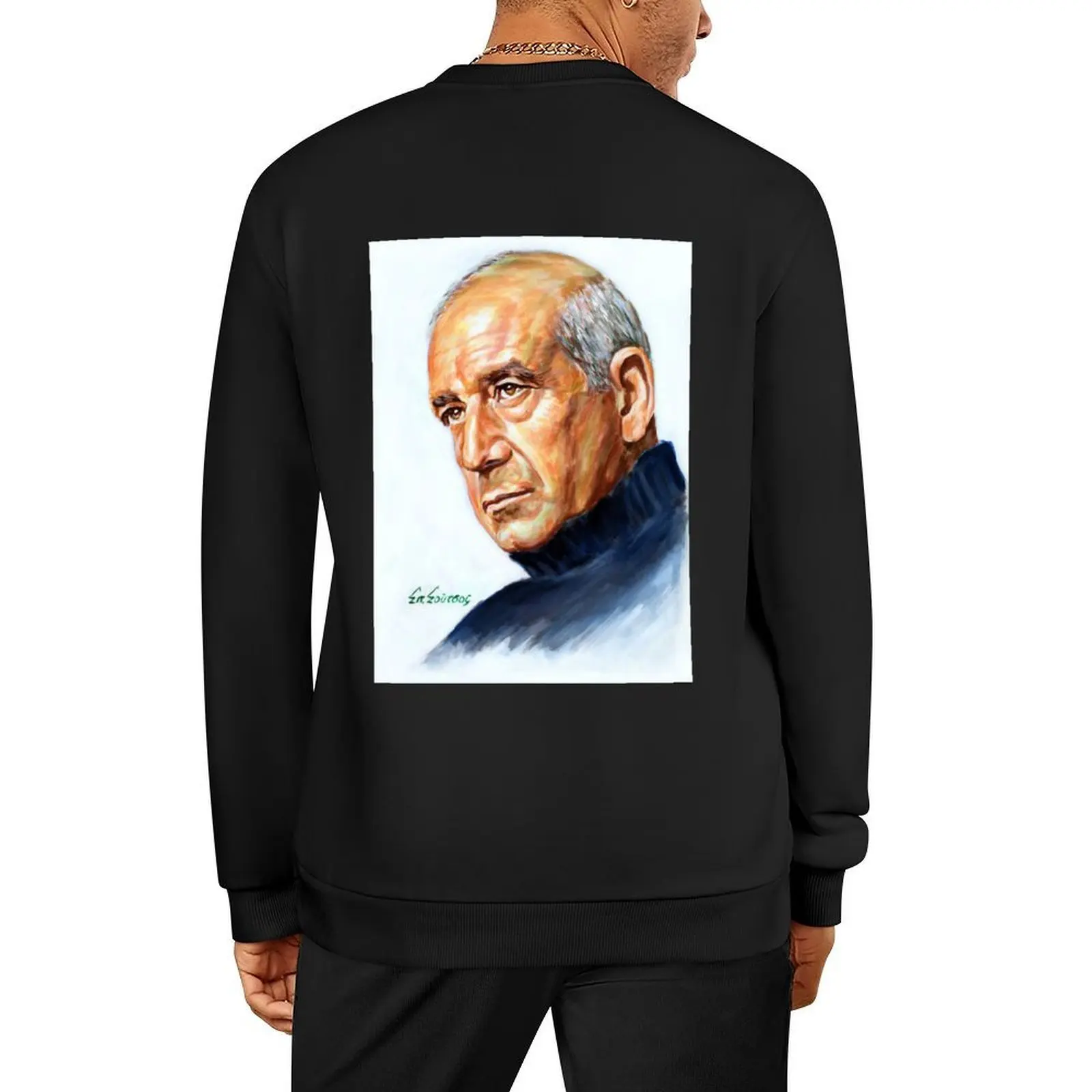 

Dimitris Mitropanos painting portrait - Δημτρη Μητροπνο πορτρατο, αφσα Pullover men's autumn clothes tracksuits pullover