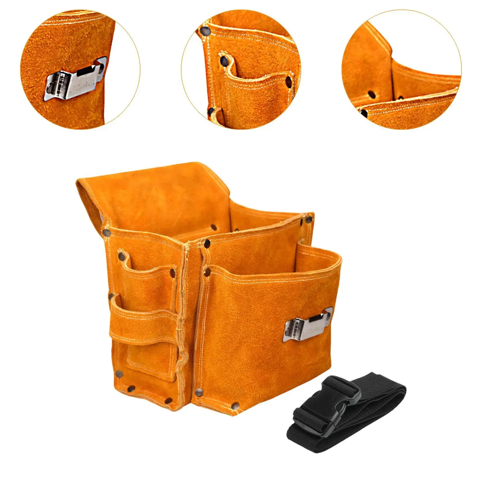 Waist Tool Bag with Adjustable Belt Large Capacity Professional Versatile