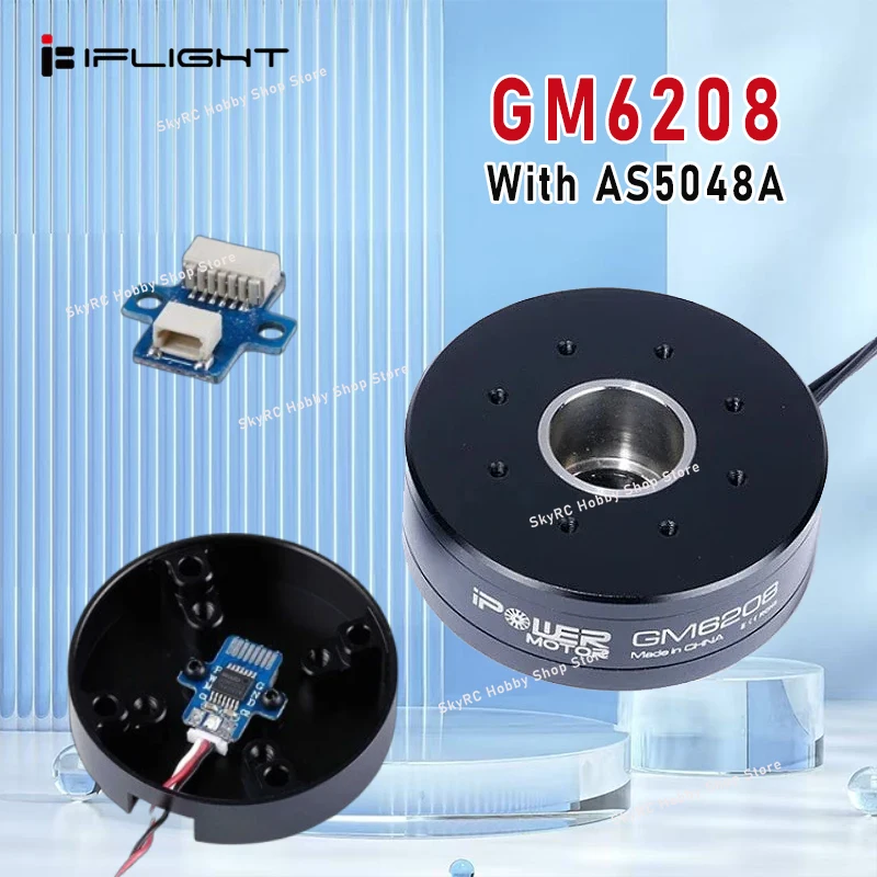 IFlight IPower GM6208 Motor cardán sin escobillas 150T con AS5048A - Eje hueco, para DSLR (CANON 5D MARK II/III)
