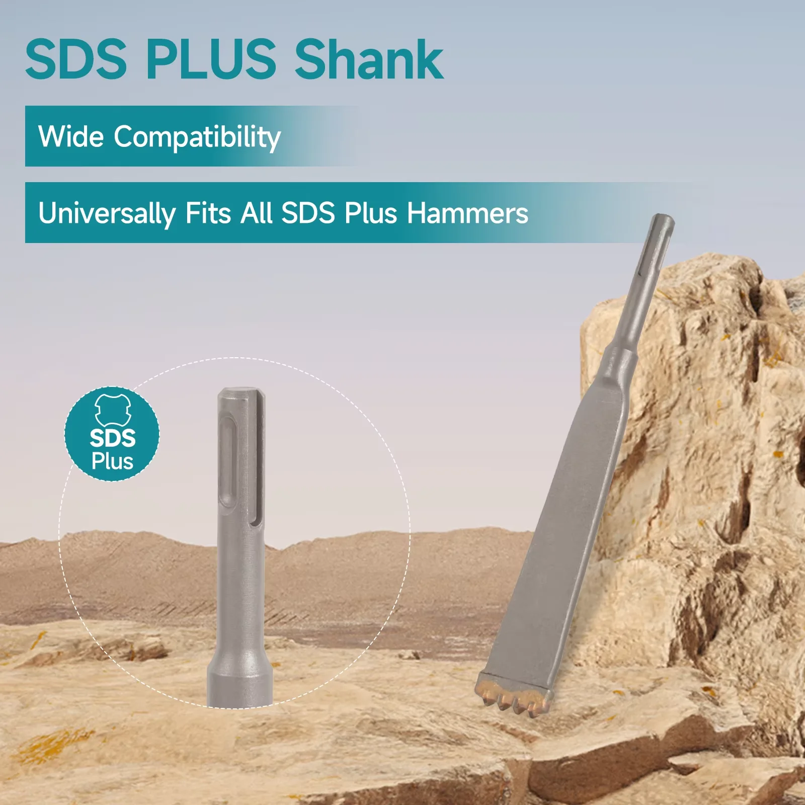 SDS PLUS Shank Electric Hammer 4Tooth Carbide Tungsten Carbide Tipped Alloy Chisel Bushing Bit For Concrete Granite Masonry Tool