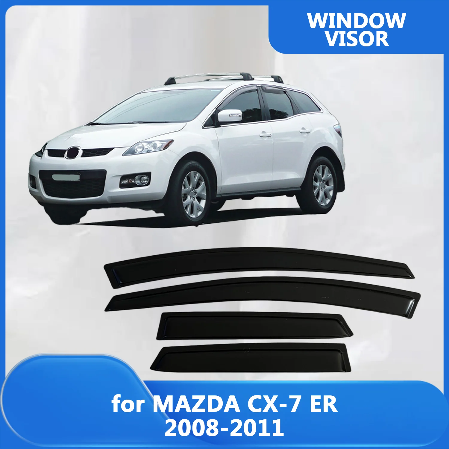 

Window Visor for MAZDA CX-7 ER 2008 2009 2010 2011 Wind Deflectors Rain Guards Door Visor Vent