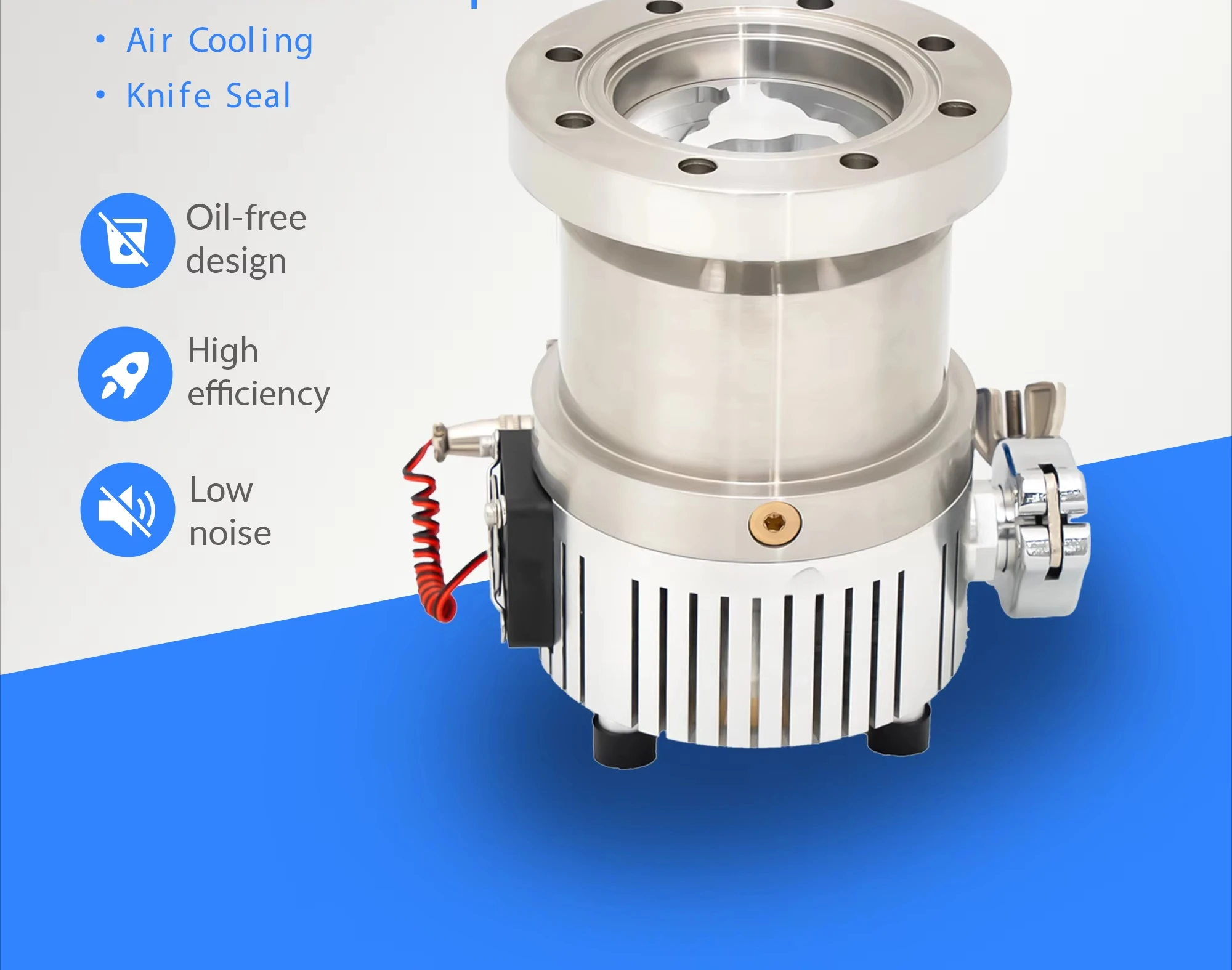 فراغ عالي 80L/S سرعة الضخ مختبر نظيف فراغ الشحوم مشحم توربو مضخة فراغ الجزيئية