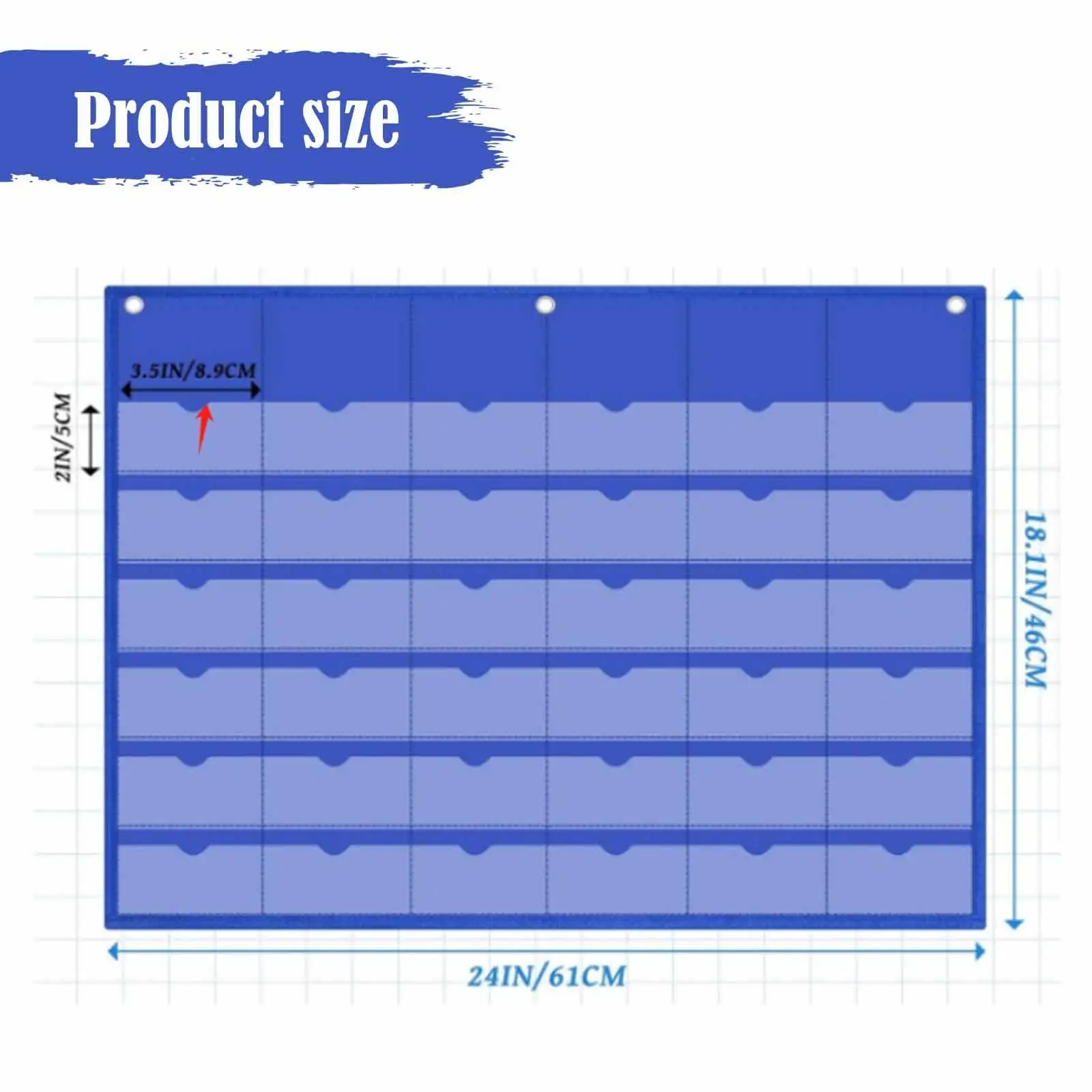 Wall Mount Pocket Chart Organizer for Office Business Card Holder Hanging File Folder Paper with Clear Sleeves