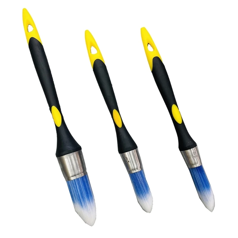 New 3pcs Paint Brushes 5/8” 3/4” & 1” Window Wall Edger Paint Brush for Fine Work