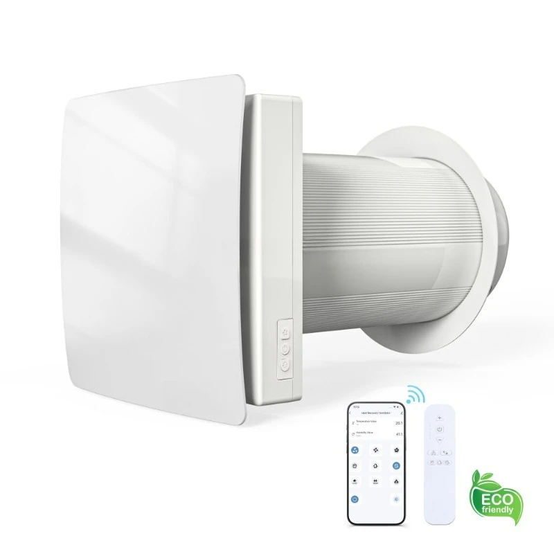 Ductless Single Room ERV HRV Wall Mount Heat Recovery Ventilator Energy Saving Household Air Exchanger Tuya WiFi