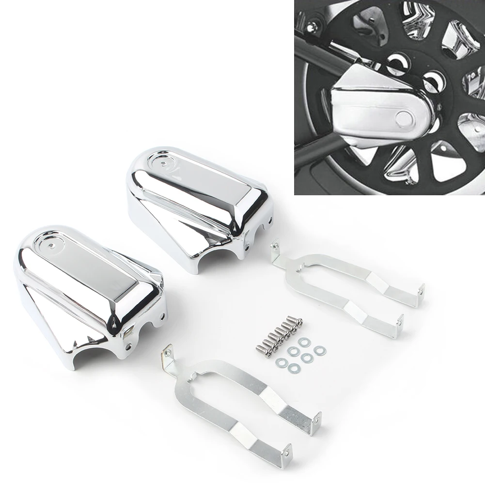 1 para motocyklowa osłona tylnej osi osłona wahacza ABS dla Harley Softail FLSTC FLSTN 2008-2020 chrom/czarny