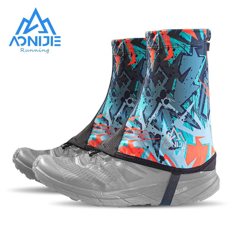 AONIJIE unisex do biegania na świeżym powietrzu krótkie getry Trail ochronne odporne na piasek ochraniacze na buty ze sznurkiem do uprawiania