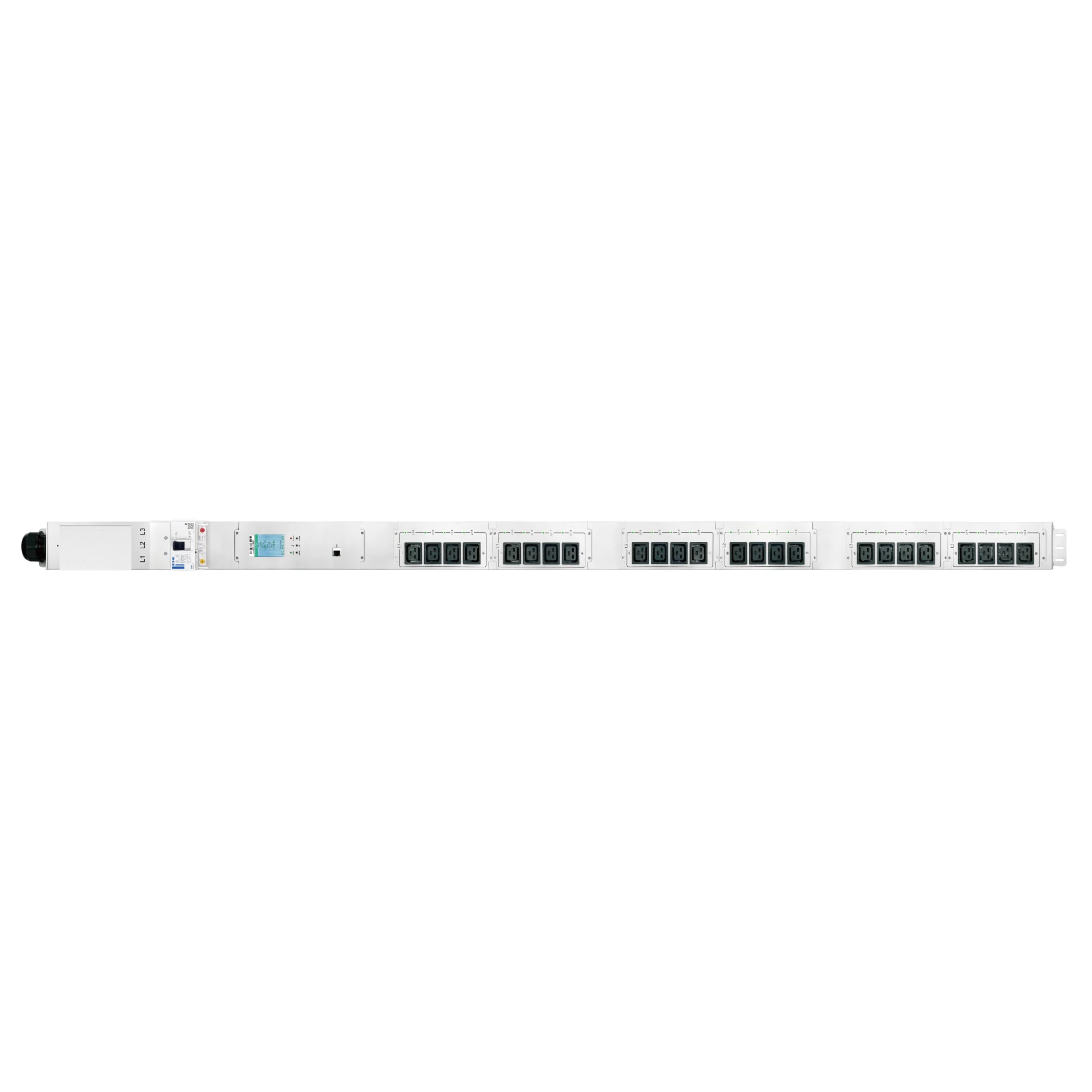 Rack Mount Smart PDU With Metered LCD Display, Network Remote Control, And Surge Protection