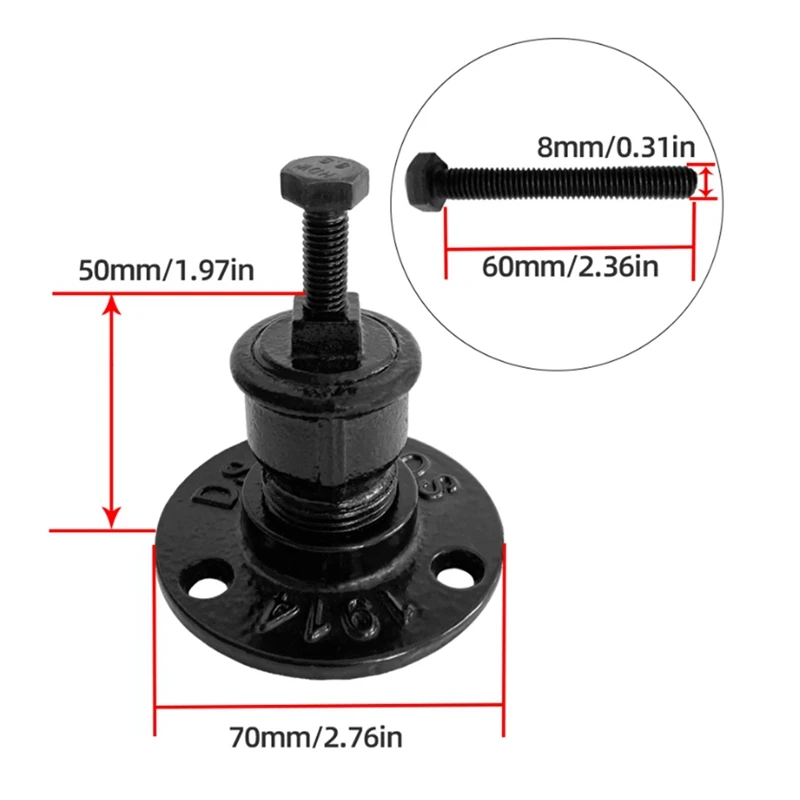 

Утолщенная железная труба, водопроводная труба, лестница, промышленный ветровой фиксированный кронштейн, лестничные перила, настенные опорные крепления, 2 шт.-A09G