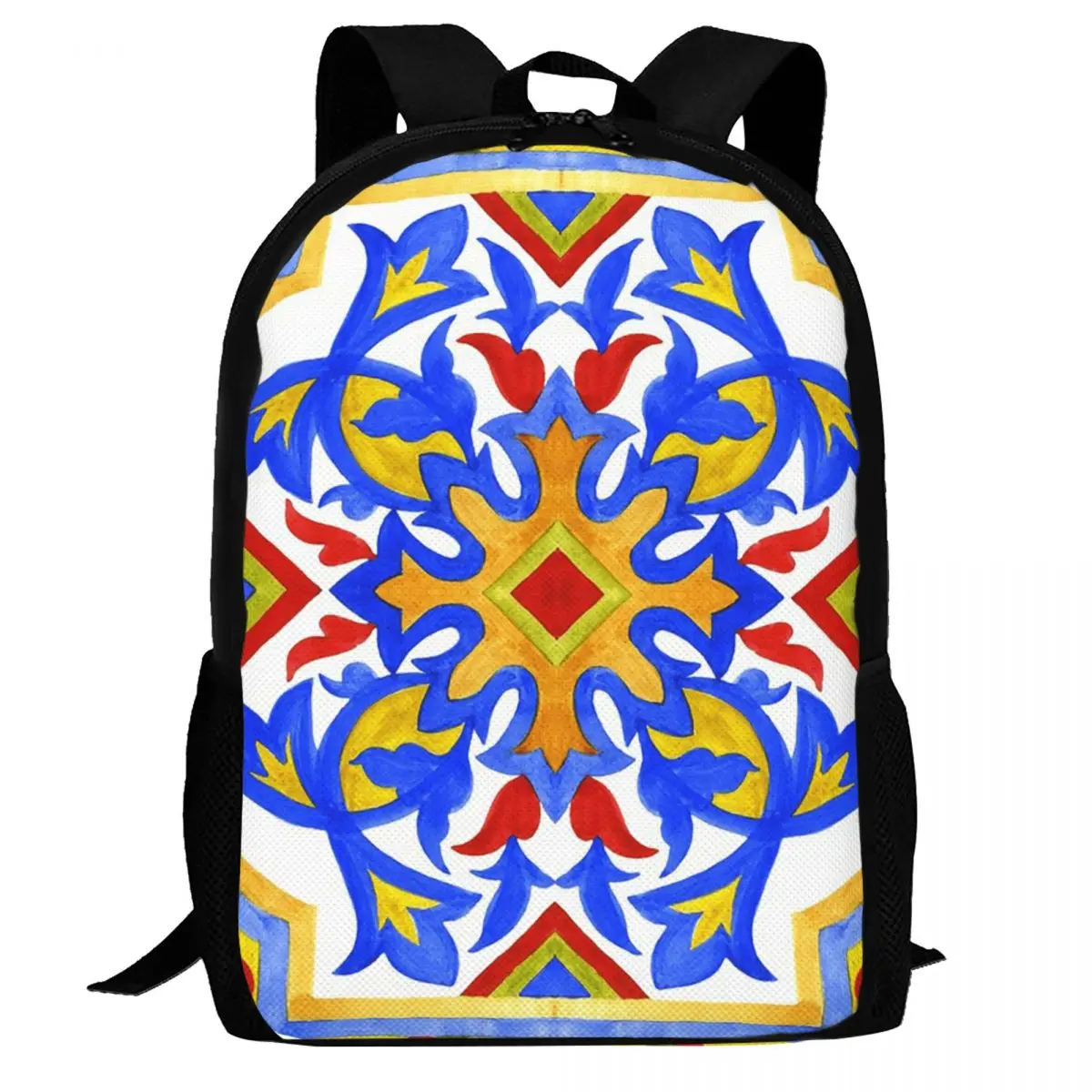 

Рюкзак из португальской плитки азульхо, вместительный, для мальчиков и девочек, школьная сумка, сумки на плечо для мужчин и женщин