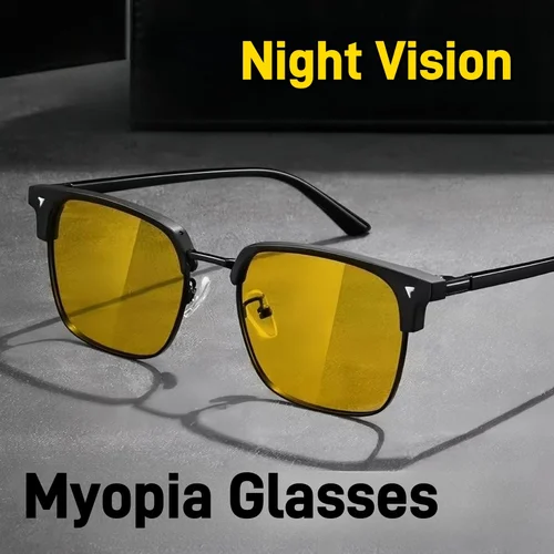 Imagen 1 del producto Nuevas gafas de miopía de visión nocturna de doble uso de día y noche a la moda, antiluz alto para aumentar la claridad, gafas para conducir para miopía