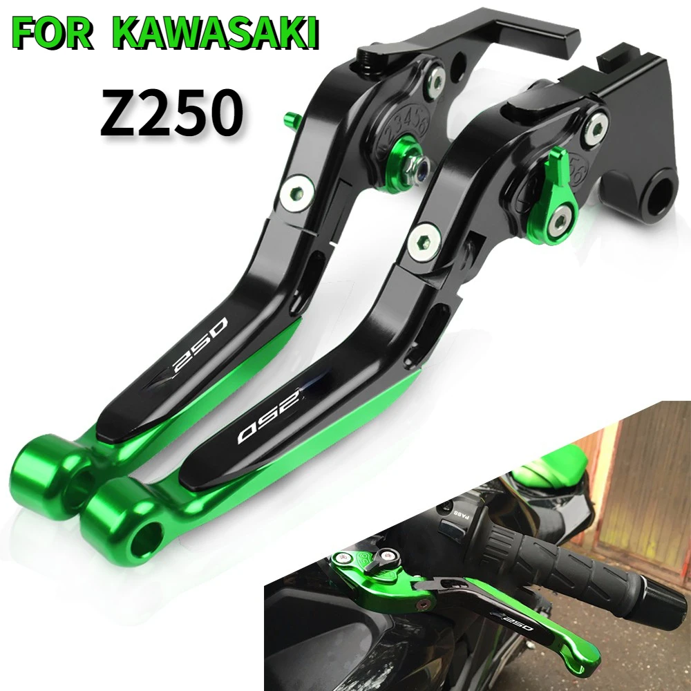 For Kawasaki Z250 2002-2018 Motorcycle Brake Clutch Lever Folding Extendable Adjustable Motorbike Parts