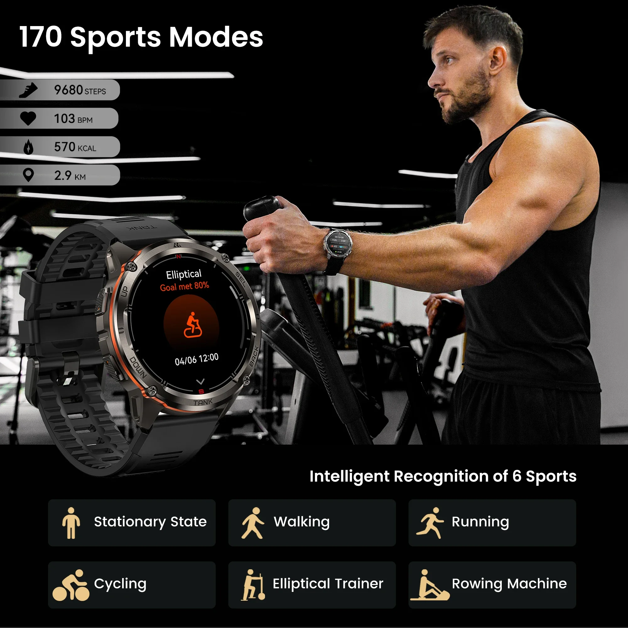 KOSPET TANK T3 Ultra 2 남성용 GPS 스마트 시계 Smartwatch Compass 고도계 기압계 5ATM IP69K 방수 AMOLED 남성용 시계