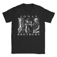 Camisetas para hombre Music Brothers Tour 2025 Jonas concierto divertido 100% Camiseta de algodón de manga corta Band Legend camiseta cuello redondo Tops clásicos