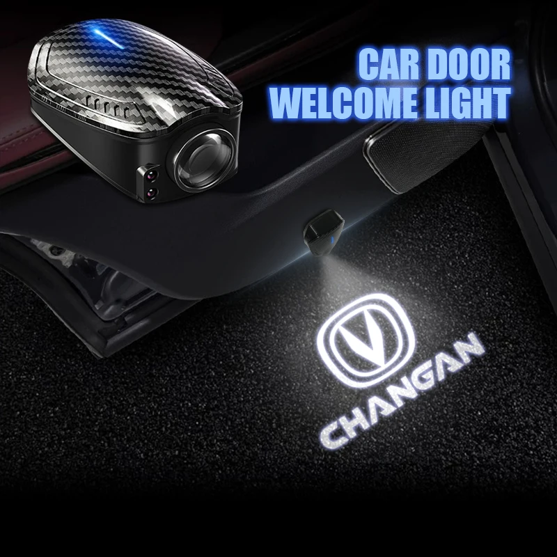 2 PCS USB Rechargeable Car Door HD LED Projector Welcome Light for Changan CS75 Plus CS35 CS15 CS95