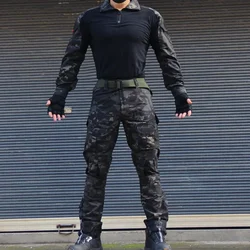 Tactical Uniform Suits Airsoft Ripstop Suit Multi-camo Pocket Hunting Shirts Pants Fish Trainning Airsoft Paintball Clothes Sets