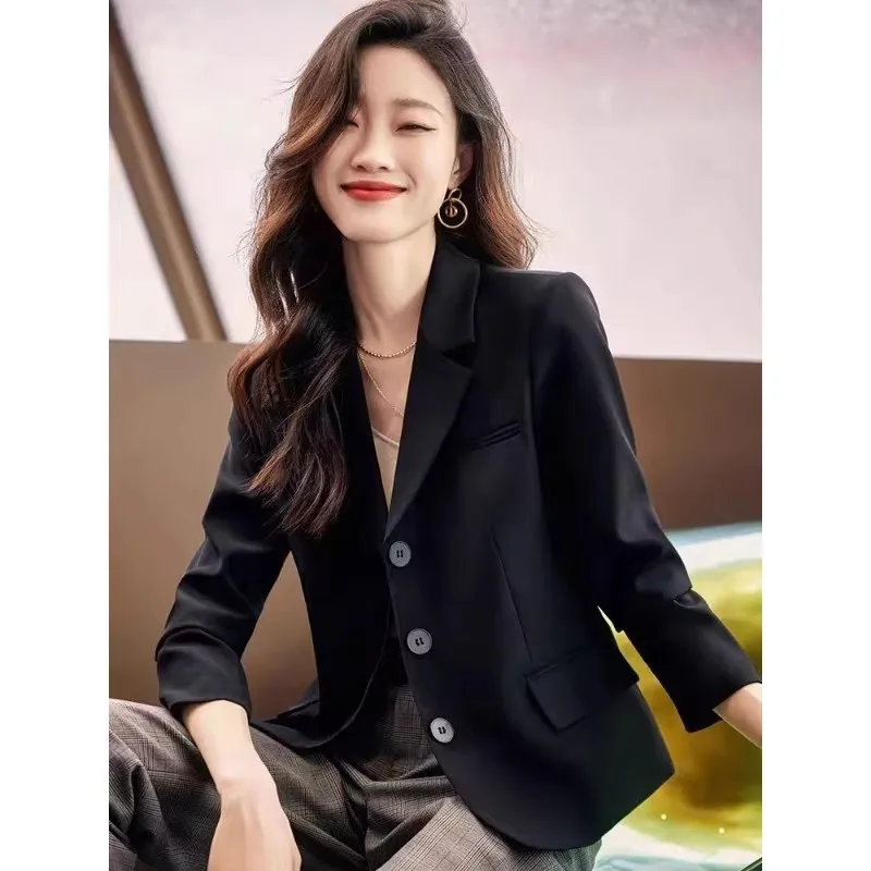 Caramel ort Casual Dames Jaet Lente Herfst Nieuwe Sle Koreaanse versie Quali Polyester Kantoor Geschikt