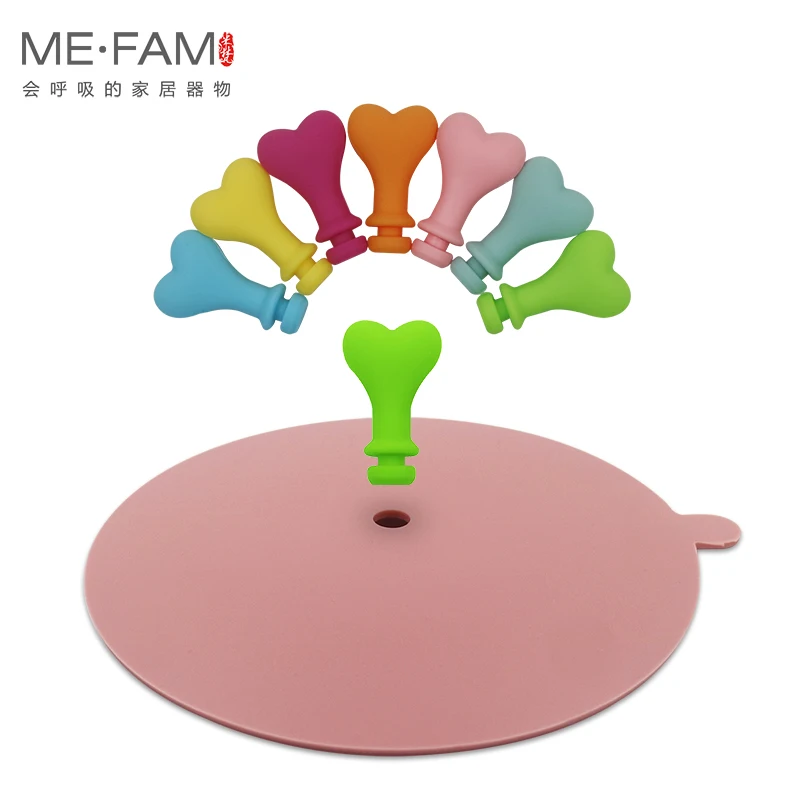 New Universal Soft Silicone Love Heart Can Clip Spoon Cup Lid Seal Dustproof Fresh Beautiful Mug Cover Coffee Tea Juice Copa Cap