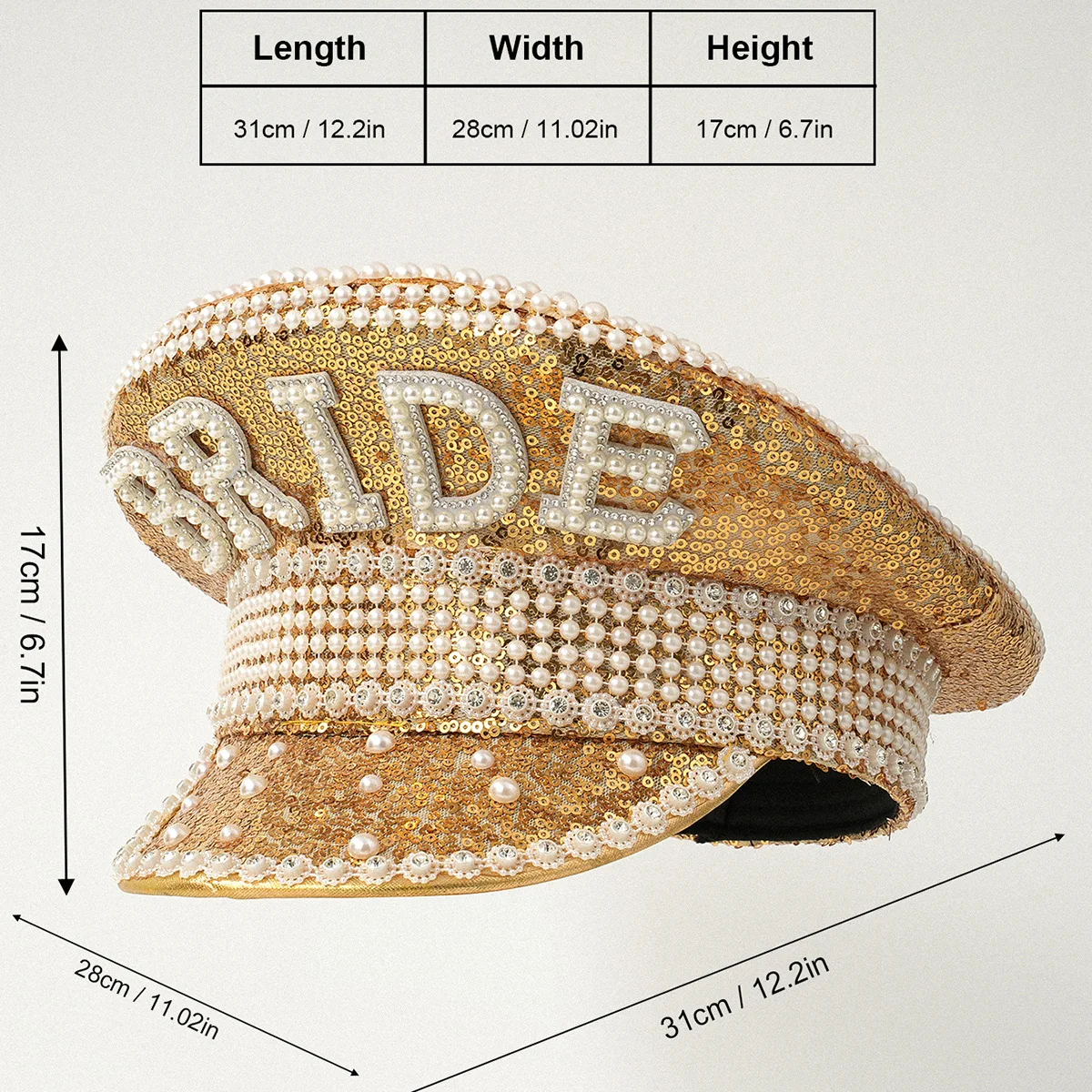 HongLuan gele laser lederen lus kapitein hoed strass & militaire petten voor dames, Rave Festivals accessoires & feestpet man