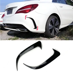 For Mercedes Benz CLA Class W117 C117 CLA200 220 250 260 45 AMG 2013-2019 Rear Bumper Spoiler Canards Vents Cover Trim ABS Black