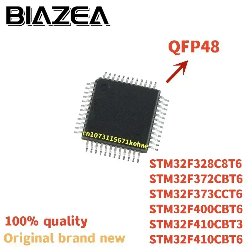 1 peça STM32F328C8T6 STM32F372CBT6 STM32F373CCT6 STM32F400CBT6 STM32F410CBT3 STM32F410CBT6 QFP48 Chipset