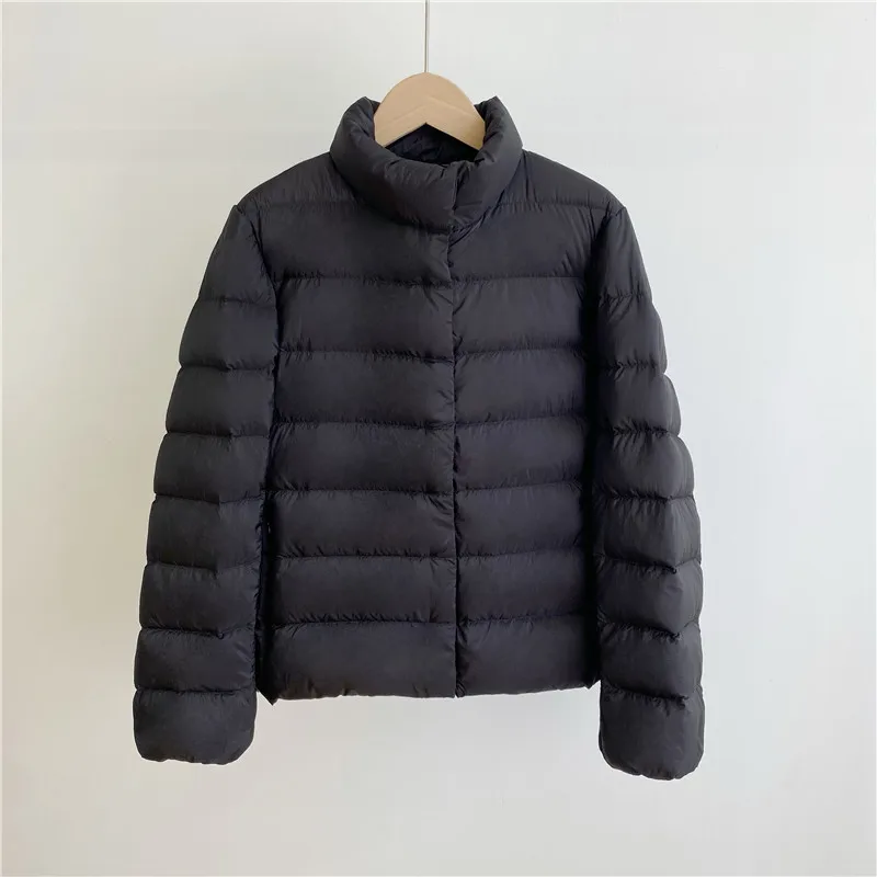 Tecido leve 95 branco du down jaet em camadas usar fino outono inverno nova chegada feminino premium faion outerwear