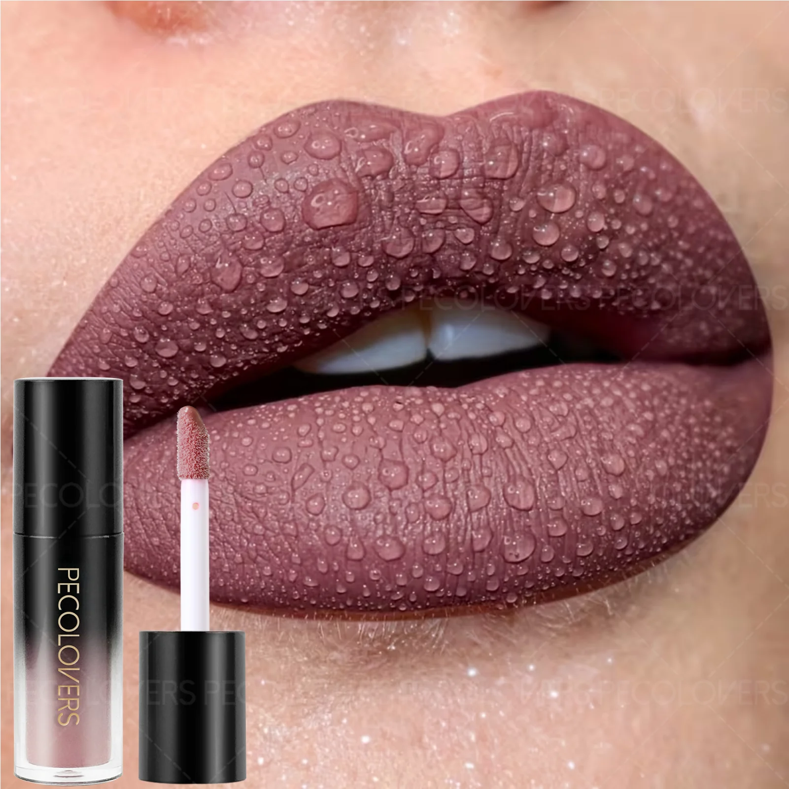 Rossetto liquido natalizio 1 pezzo in velluto opaco - Non appiccicoso impermeabile, regalo ideale