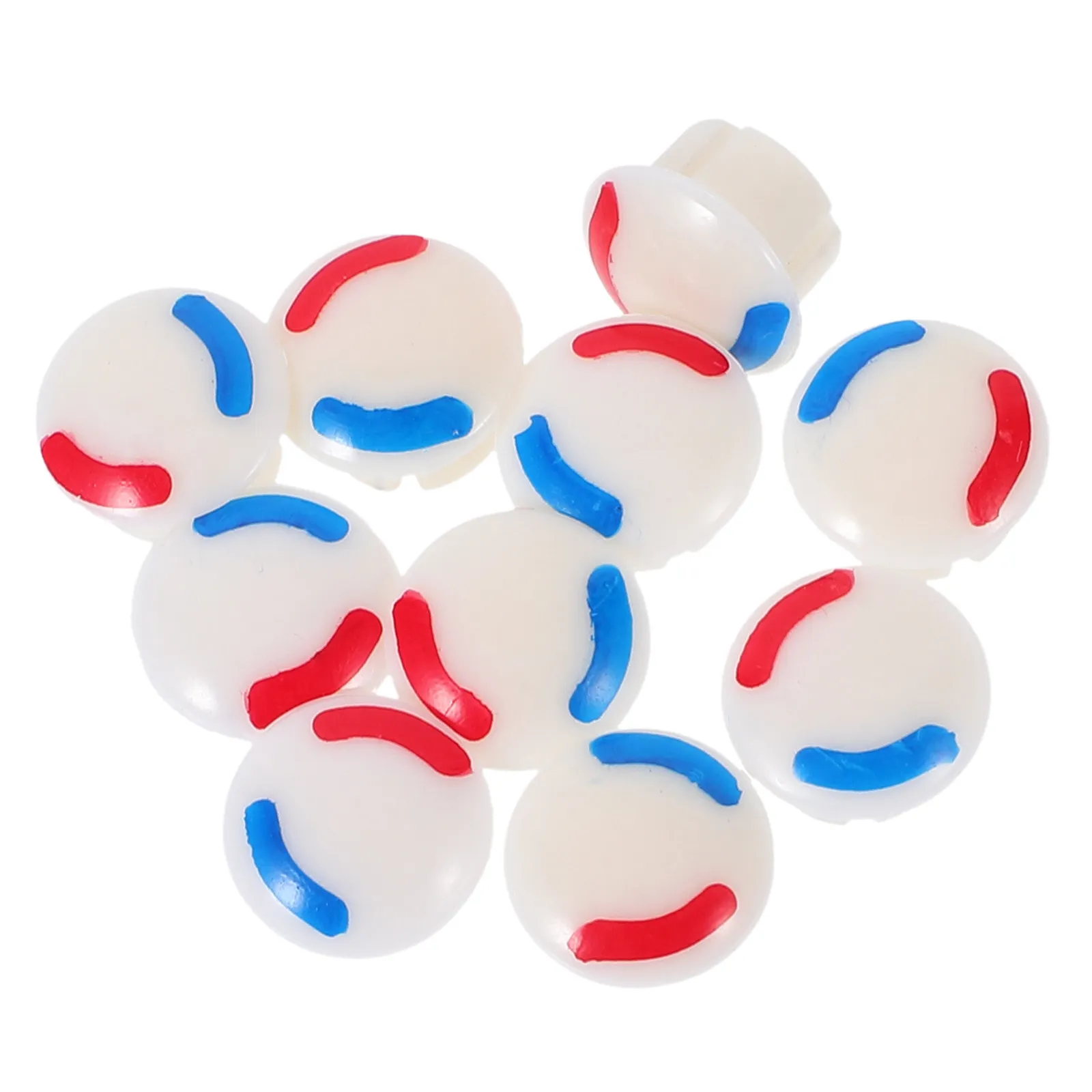 10Pcs Hot Cold Water Labels for Sink Faucets Plastic Red Blue Label Tags Easy Replace Wear Resistant Bathroom Kitchen Hotel