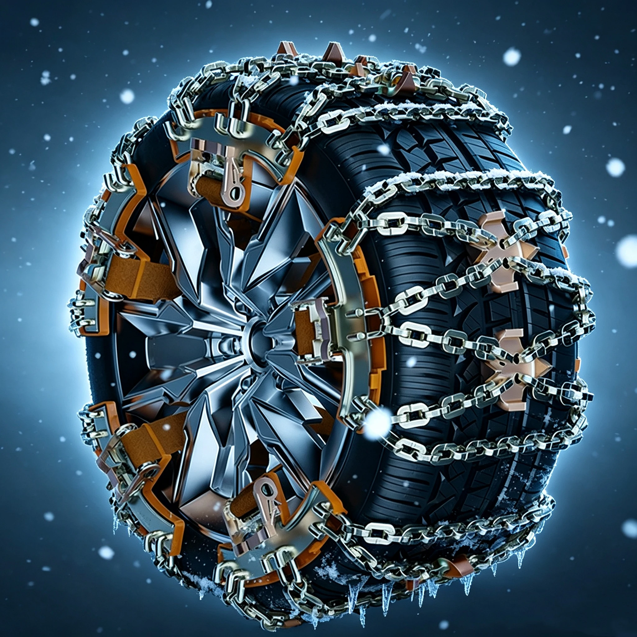Winter Car Anti-skid Tire Chains, Fit Tire Size 165mm-215mm, Snow Ice Safety Protection, Non-slip Car Tyre Accessories