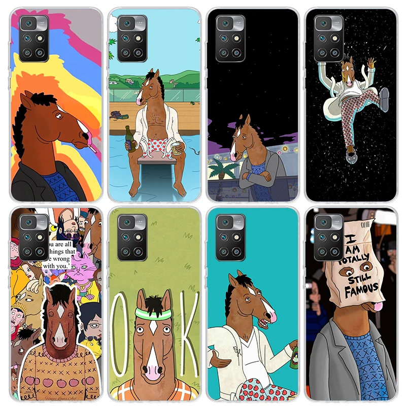 Cartoon B-BoJack Horsemans Phone Case For Xiaomi Redmi 12C 12 10C 10A 10 9C 9A 9T 9 8A 8 7A 7 6A 6 Pro K60 K40 K20 S2 Print Fund