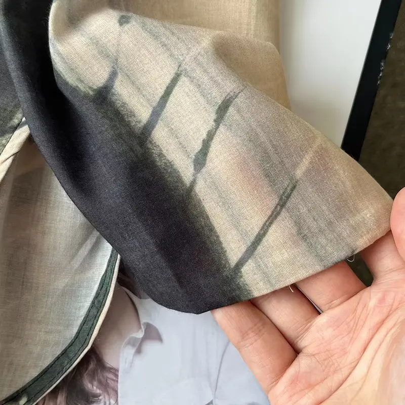 Withered 2024 French Fashion Ladies Elegant Flowing Vintage Print Shirts Spring Autumn Casual Shirt Women Tops Blouse