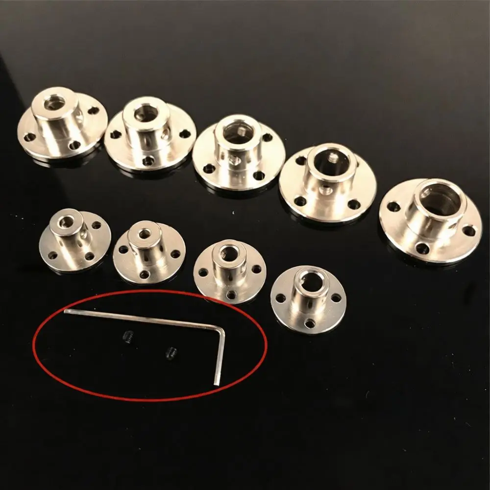 Sturdy Rigid Flange Shaft Coupling Adapter 2mm 3mm 4mm 6mm 8mm 10mm 12mm 14mm Industrial Automation Equipment Connector Part