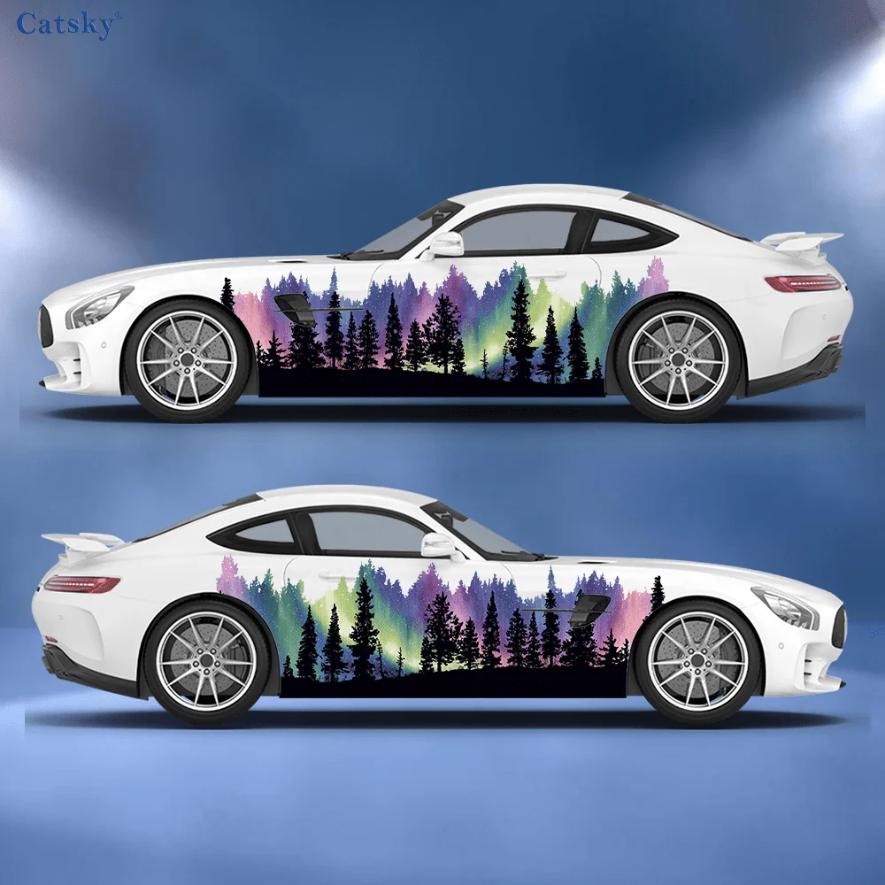 

Цветные наклейки с изображением северного сияния для автомобилей и грузовиков, прочные, устойчивые к выцветанию, легко устанавливаются и снимаются.