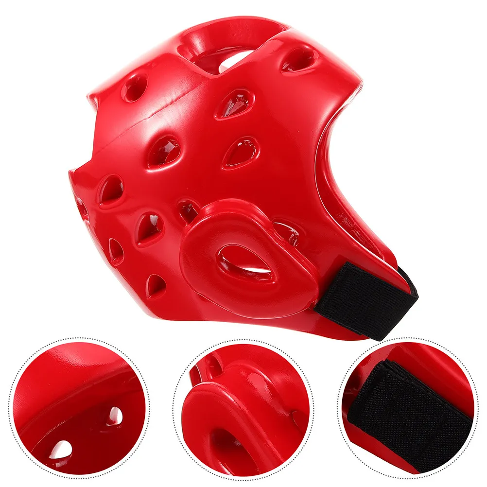 

Kids Taekwondo Headgear Sponge PU Adjustable Secure Karate Sparring Protection Gear Boxing Sparring Headgear