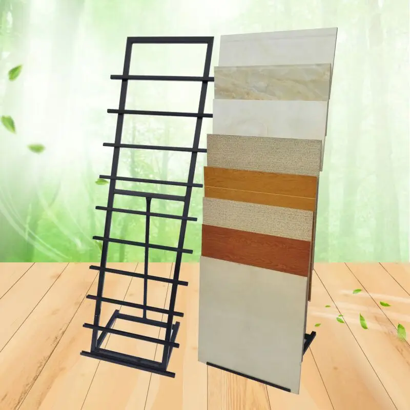 Tile display stand Ceramic case Wood floor display stand Folding wall tile display set Porcelain sheet shelf Movable