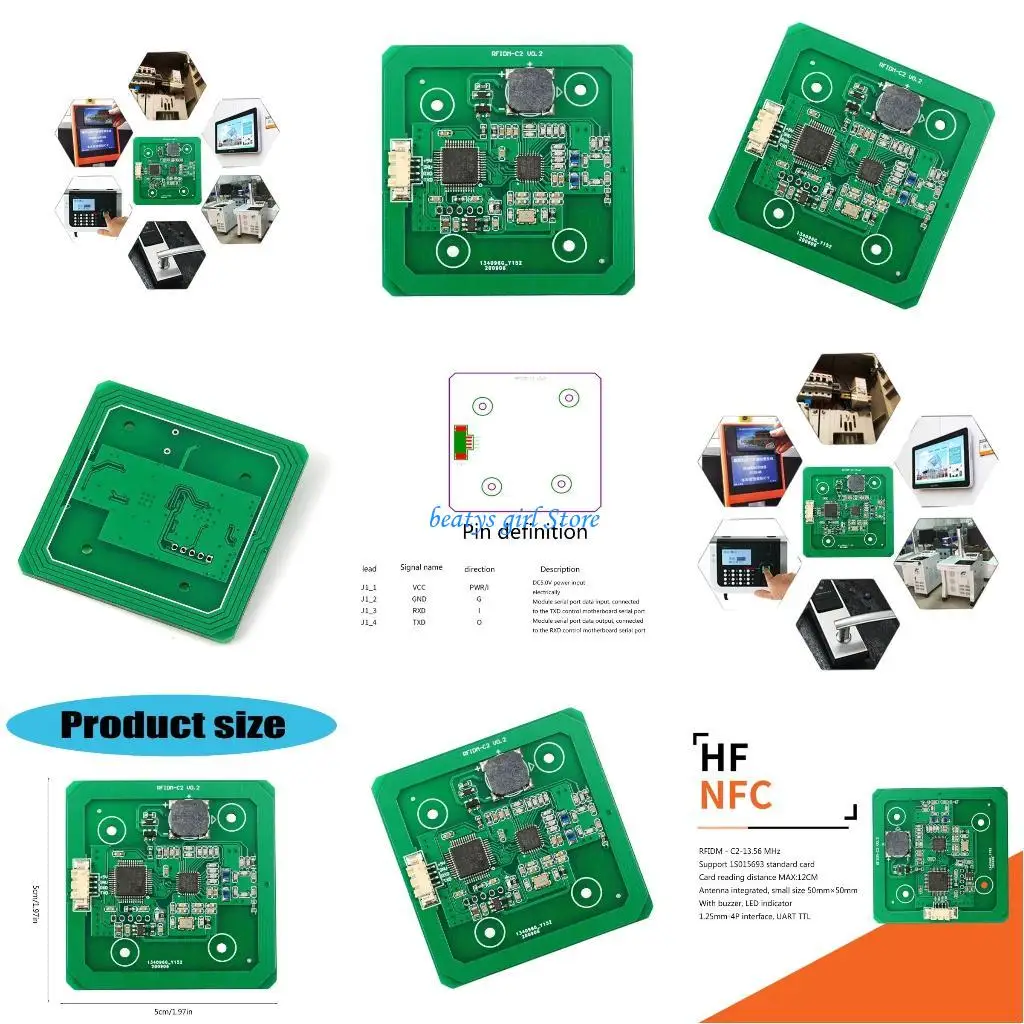 

C7AB High Frequency 13.56MHz Read Write Module Board Support ISO15693 Standard