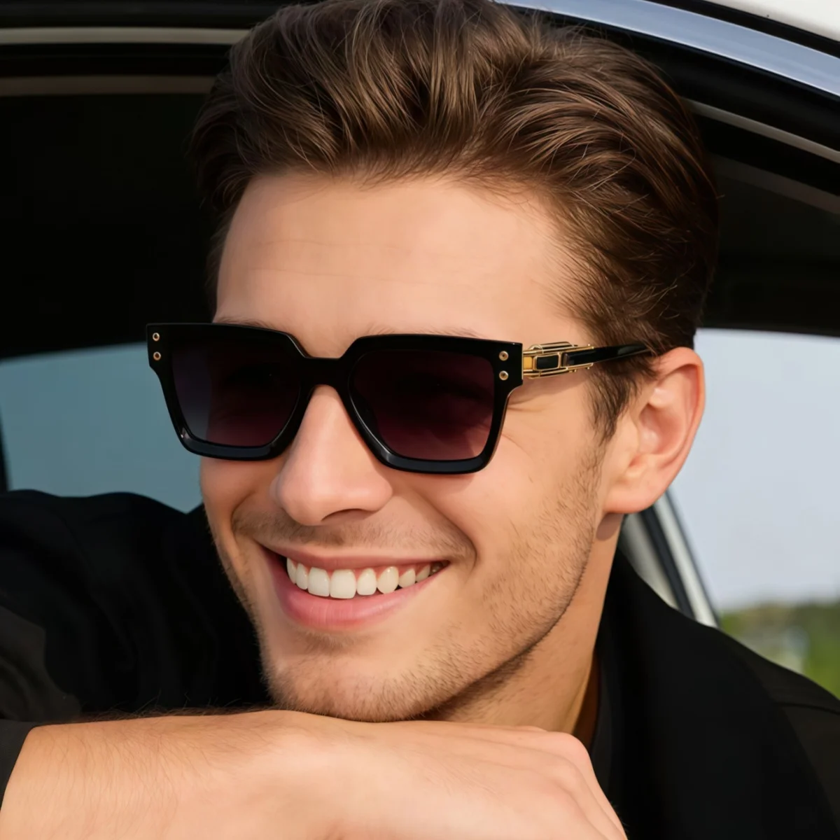 Modische Retro-Sonnenbrillen für europäische und amerikanische Männer und Frauen in verschiedenen Farben, vielseitig einsetzbar für die Sonnenschutzung im Sommer.