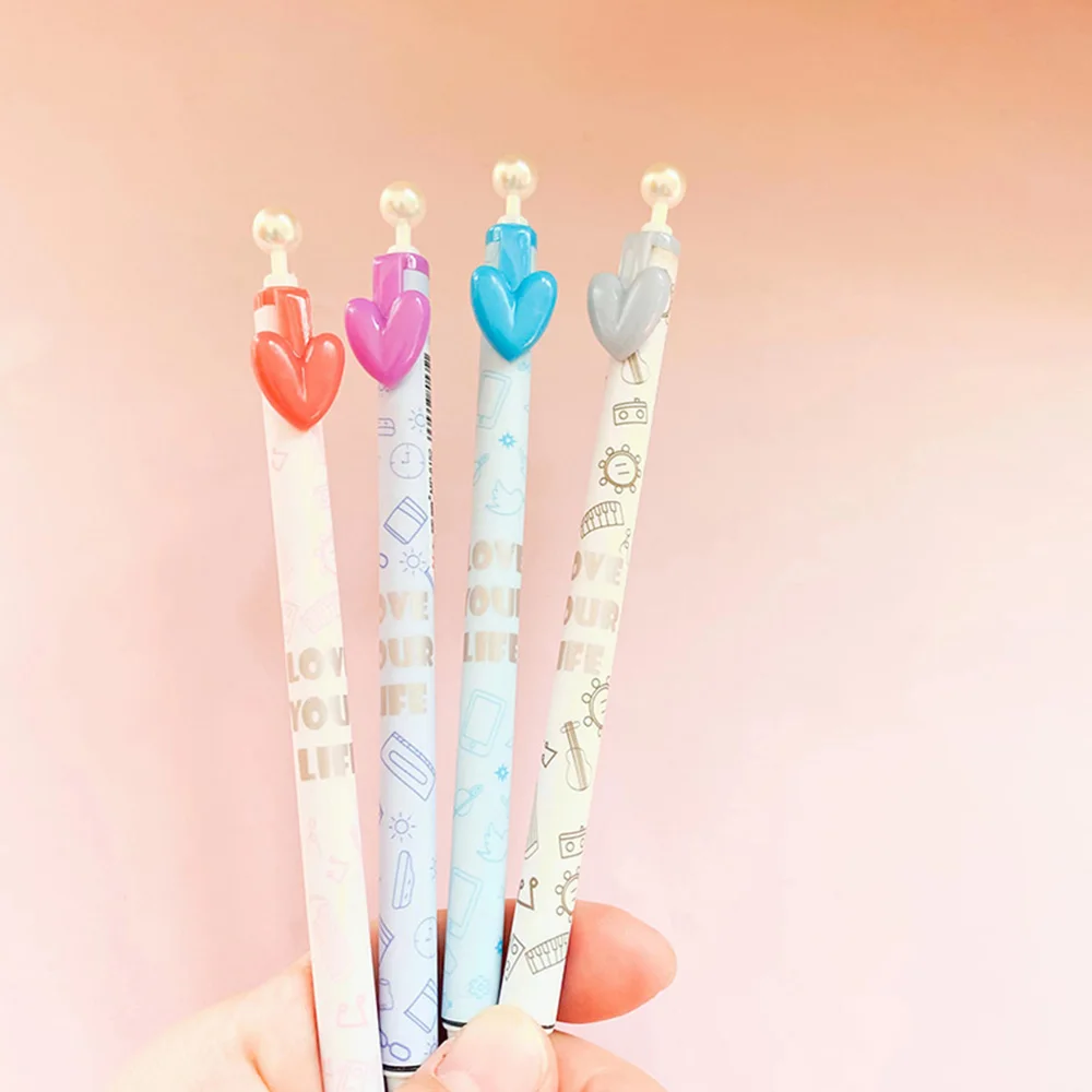 

30 PCs Kawaii Stationery Heart Mechanical Pencil 0.7mm Kids School Accessories Pearl Mechanical Pencils Stationery Athestic Draw